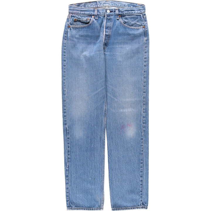 90'S Levi's 501-0115 Straight Denim Pants Made in USA Men's W31 Vintage cotton Blue type light blue Vintage Second Hand