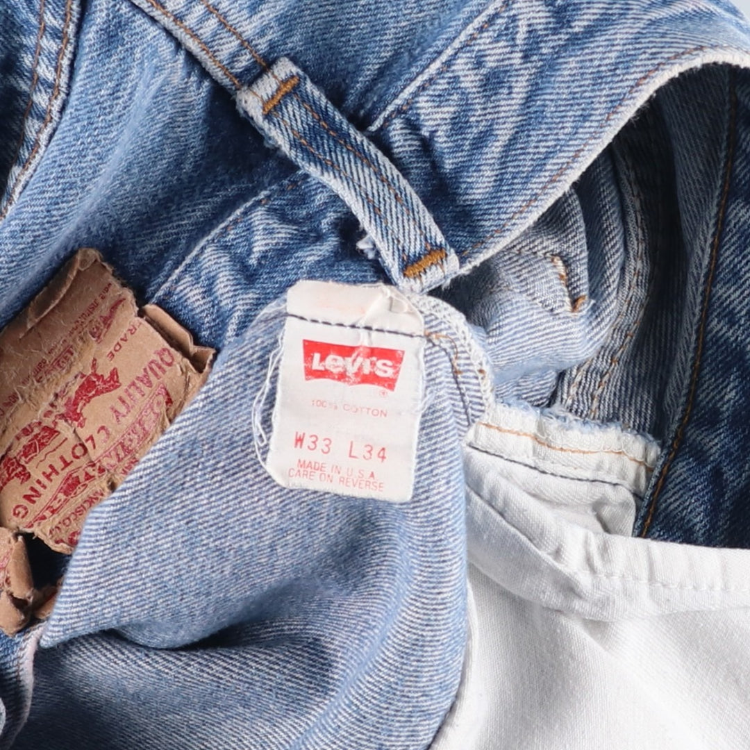90'S Levi's 501-0115 Straight Denim Pants Made in USA Men's W31 Vintage cotton Blue type light blue Vintage Second Hand