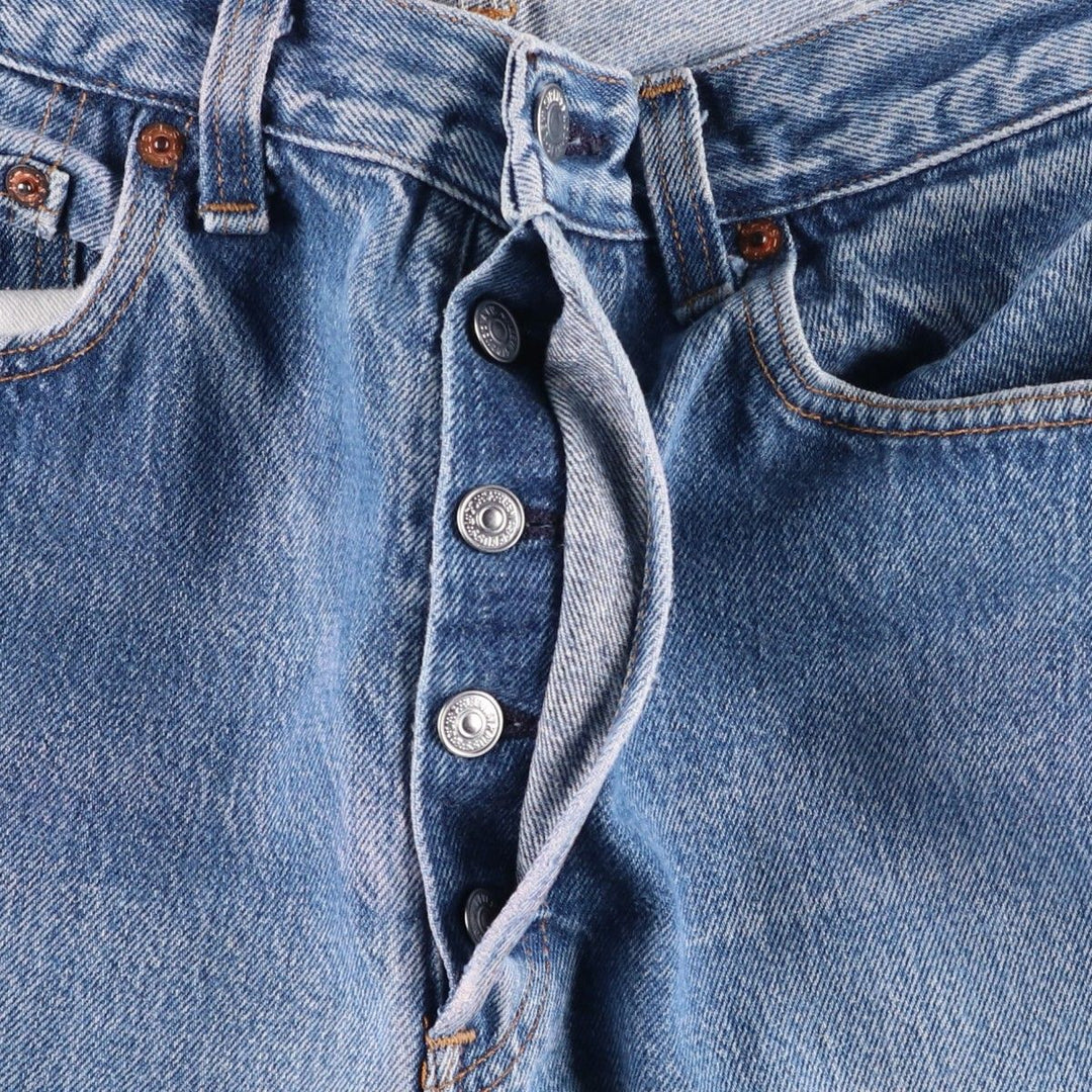 90'S Levi's 501-0115 Straight Denim Pants Made in USA Men's W31 Vintage cotton Blue type light blue Vintage Second Hand