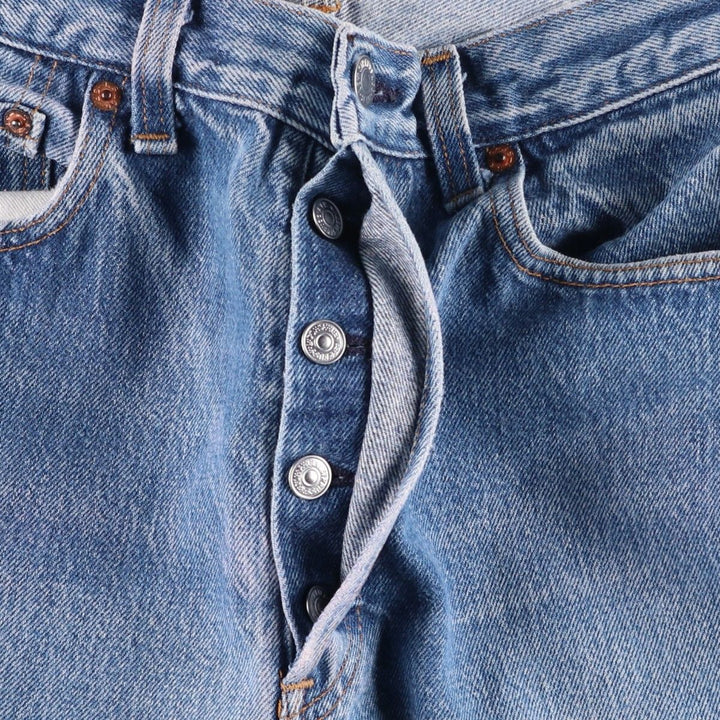 90'S Levi's 501-0115 Straight Denim Pants Made in USA Men's W31 Vintage cotton Blue type light blue Vintage Second Hand