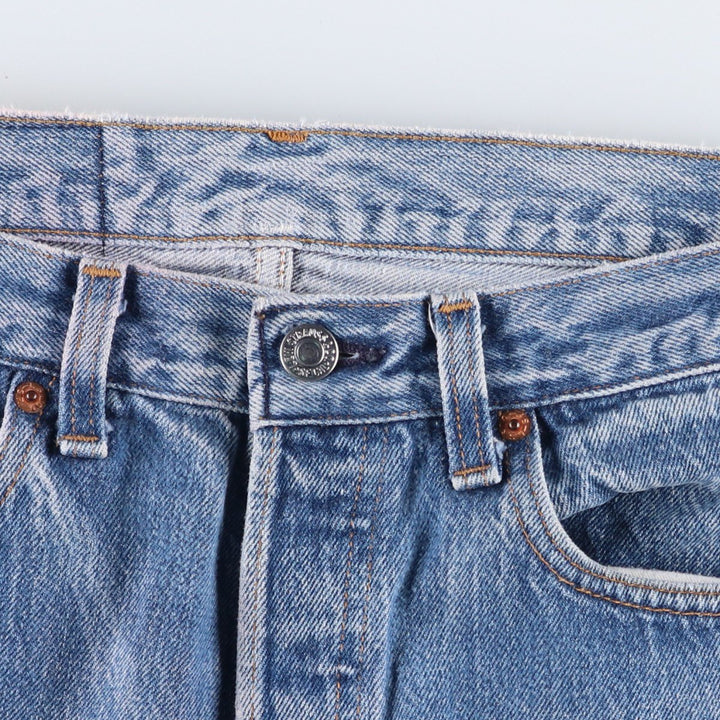 90'S Levi's 501-0115 Straight Denim Pants Made in USA Men's W31 Vintage cotton Blue type light blue Vintage Second Hand
