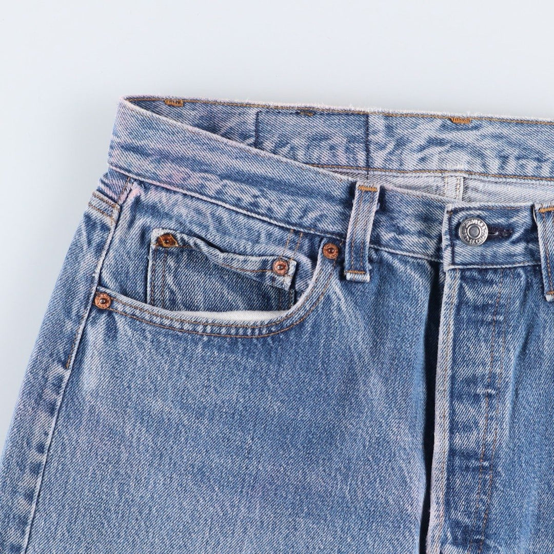 90'S Levi's 501-0115 Straight Denim Pants Made in USA Men's W31 Vintage cotton Blue type light blue Vintage Second Hand