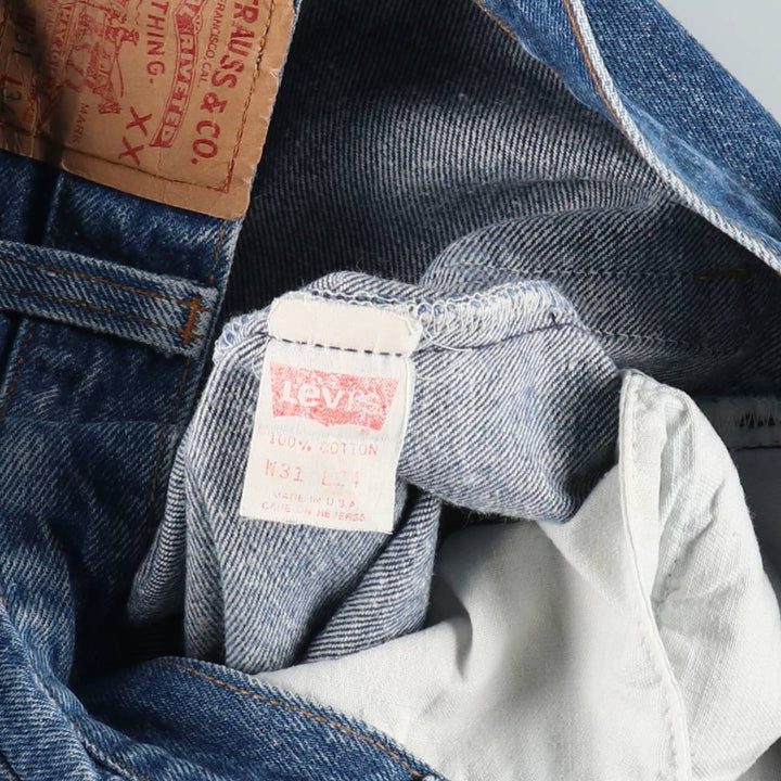 Levi's 501 Straight Denim Pants, Made in USA, Men's Size W30 (approx.) cotton blue type Vintage Second Hand