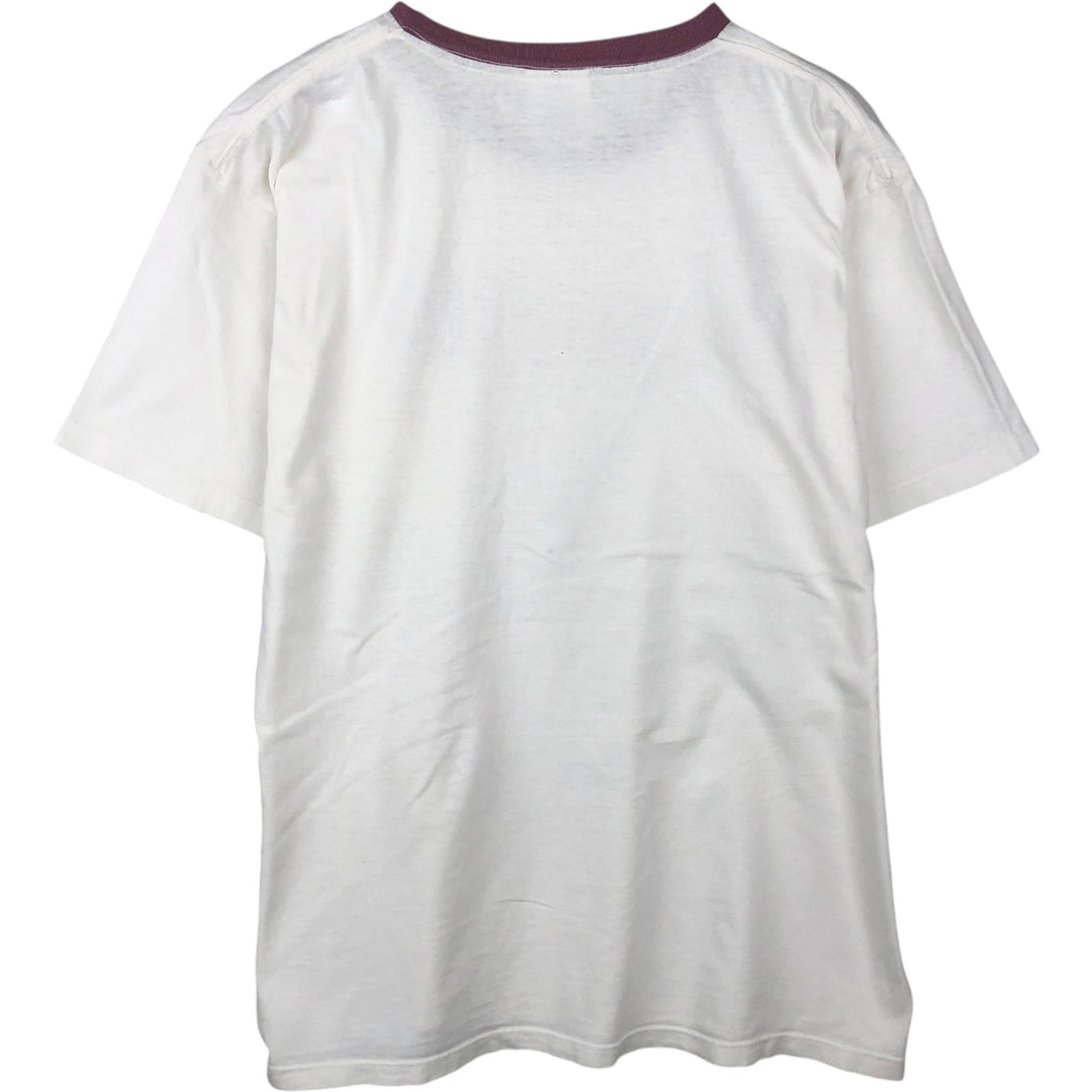 2000'S Reebok Logo Print T-Shirt, Made in USA, Men's Size L (approx.) cotton white type Vintage Second Hand