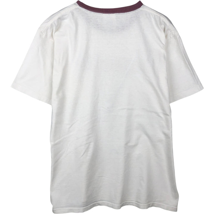2000'S Reebok Logo Print T-Shirt, Made in USA, Men's Size L (approx.) cotton white type Vintage Second Hand