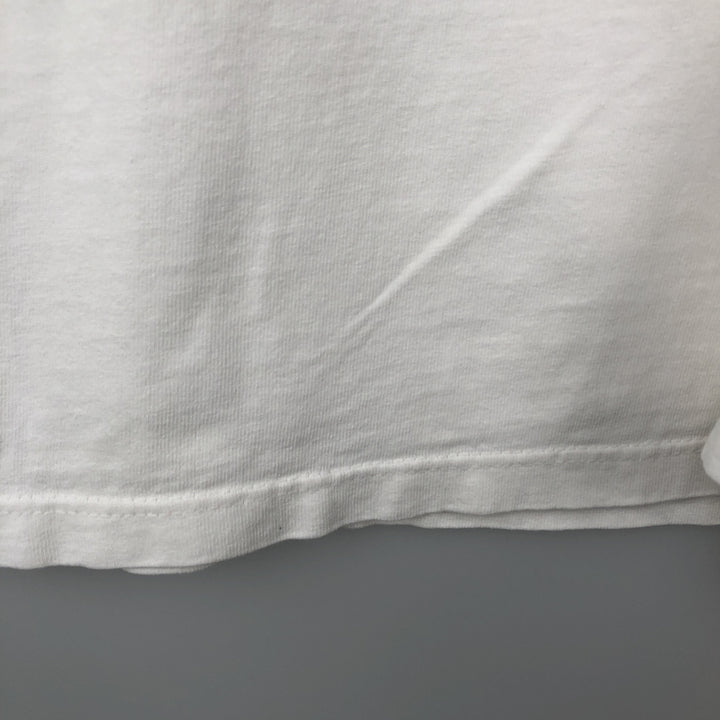 2000'S Reebok Logo Print T-Shirt, Made in USA, Men's Size L (approx.) cotton white type Vintage Second Hand
