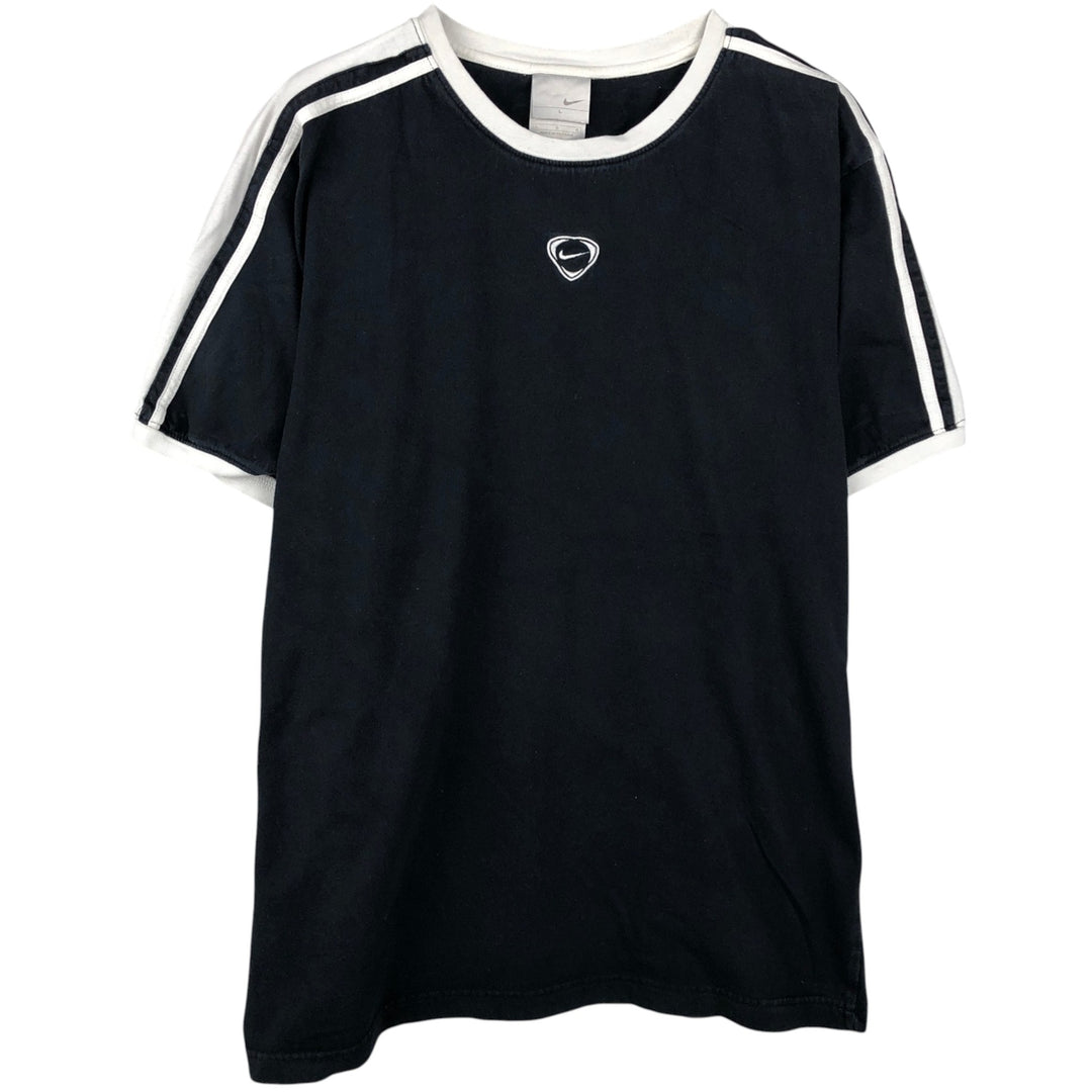 00'S Nike One Point Logo T-shirt Men's L size cotton black type Vintage Second Hand