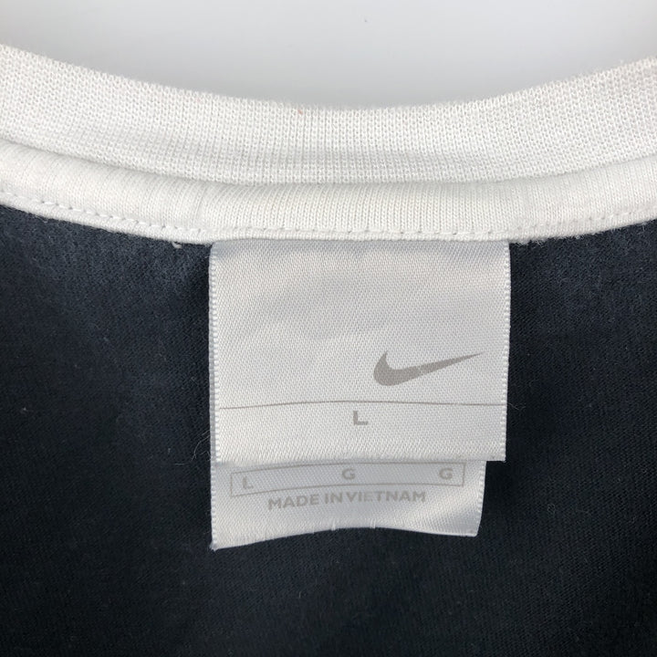 00'S Nike One Point Logo T-shirt Men's L size cotton black type Vintage Second Hand