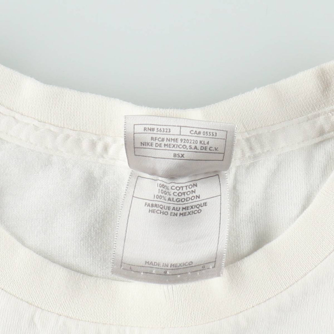 00'S Nike One Point Logo T-shirt Men's L size cotton white type Vintage Second Hand