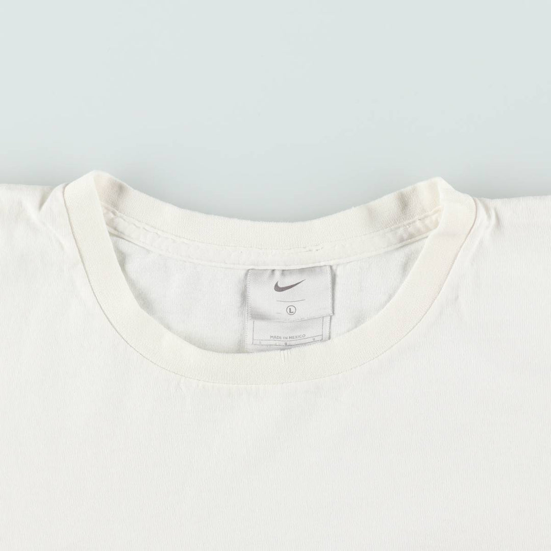 00'S Nike One Point Logo T-shirt Men's L size cotton white type Vintage Second Hand