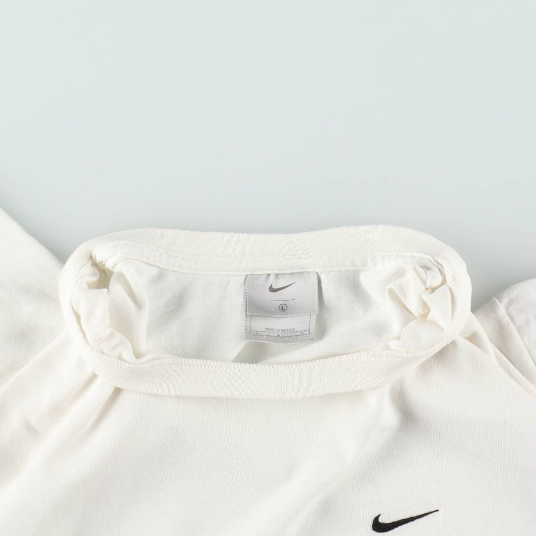 00'S Nike One Point Logo T-shirt Men's L size cotton white type Vintage Second Hand