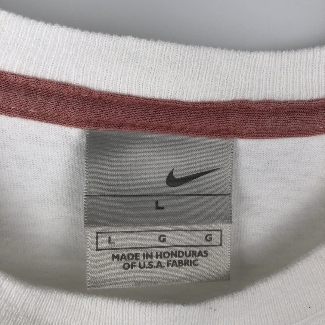 00'S Nike One Point Logo T-shirt Men's L size cotton white type Vintage Second Hand