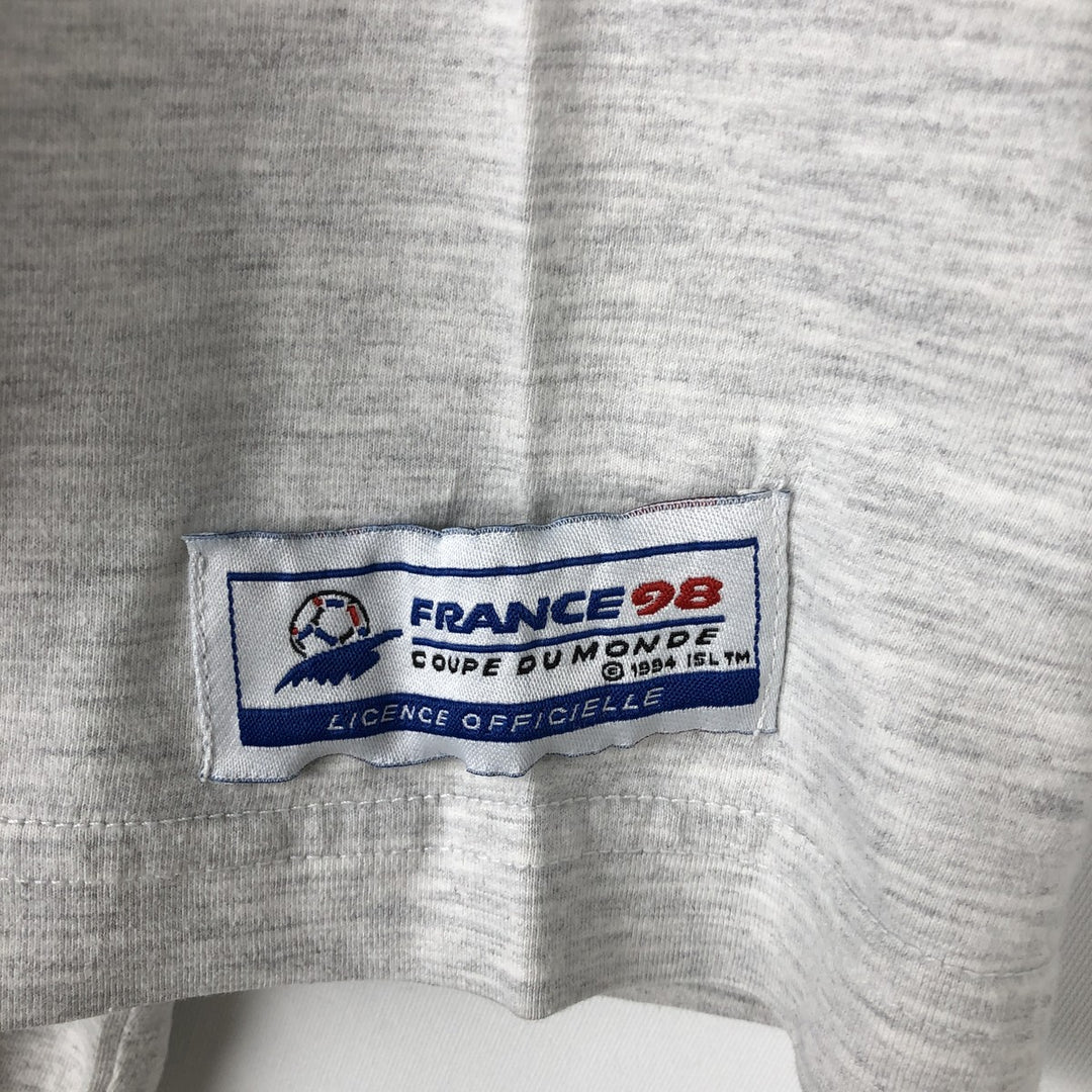 90'S Adidas FIFA WORLD CUP 1998 Sports Print T-Shirt, Men's Size S (approx.), Vintage cotton gray type Vintage Second Hand