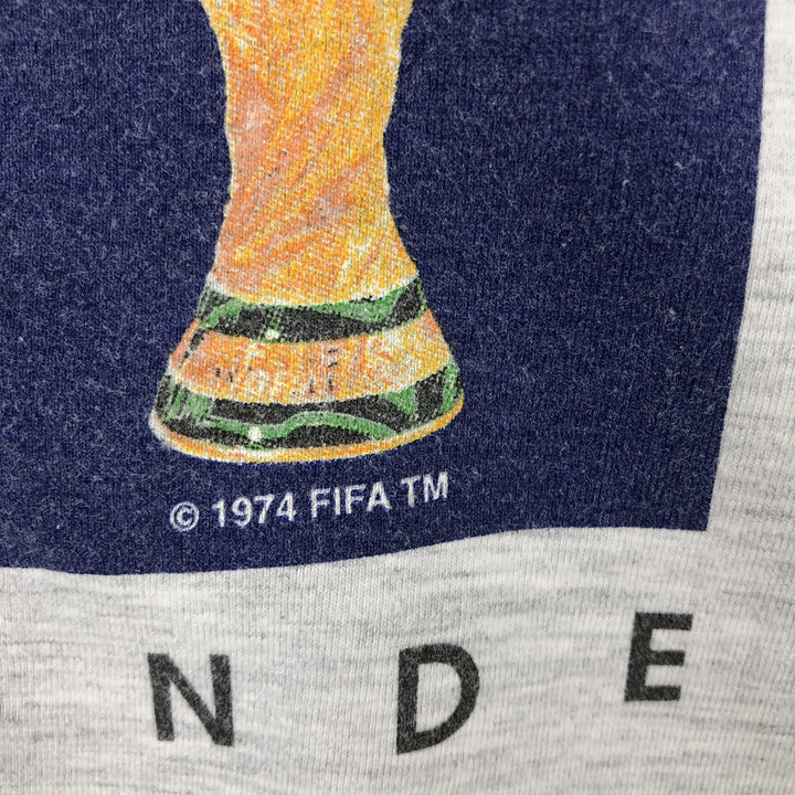 90'S Adidas FIFA WORLD CUP 1998 Sports Print T-Shirt, Men's Size S (approx.), Vintage cotton gray type Vintage Second Hand