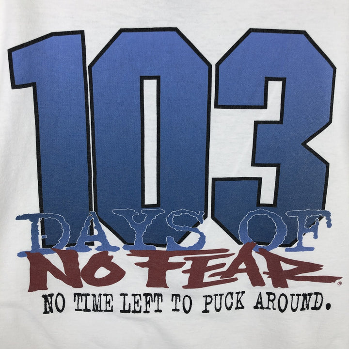 90'S NO FEAR surf/skate t-shirt, made in USA, men's size XL (approx.) cotton white type Vintage Second Hand