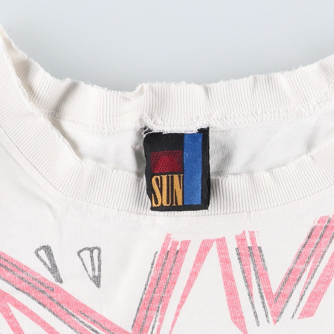 90'S SUN MLB Texas Rangers Looney Tunes All-Over Print Sports Print T-Shirt, Men's XL (approx.) unclear white type Vintage Second Hand