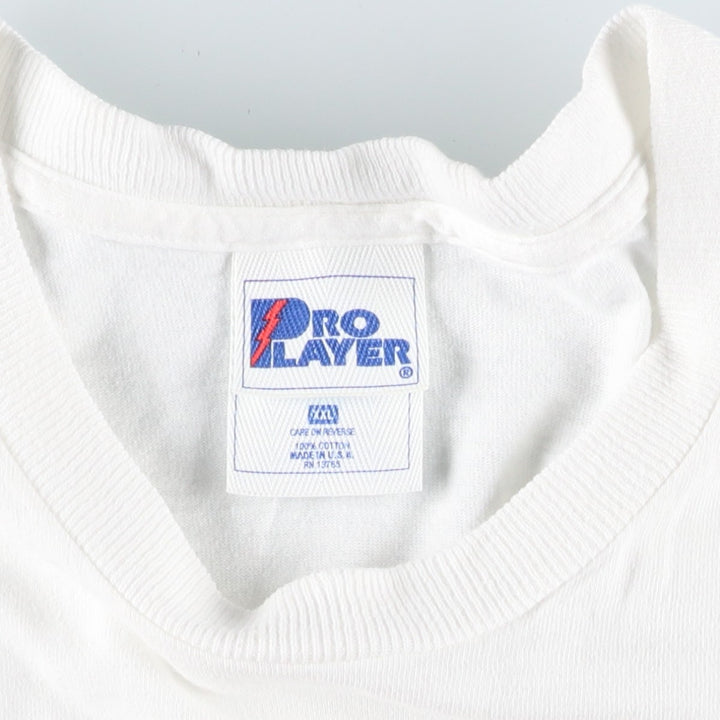 90'S PRO LAYER NBA CHICAGO BULLS Sports Print T-Shirt, Made in USA, Men's XXL equivalent, Vintage cotton white type Vintage Second Hand