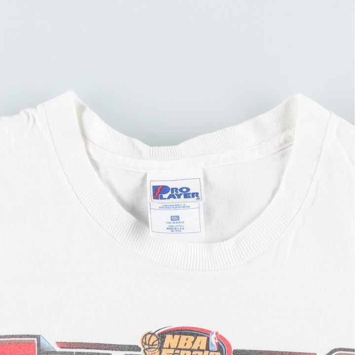 90'S PRO LAYER NBA CHICAGO BULLS Sports Print T-Shirt, Made in USA, Men's XXL equivalent, Vintage cotton white type Vintage Second Hand