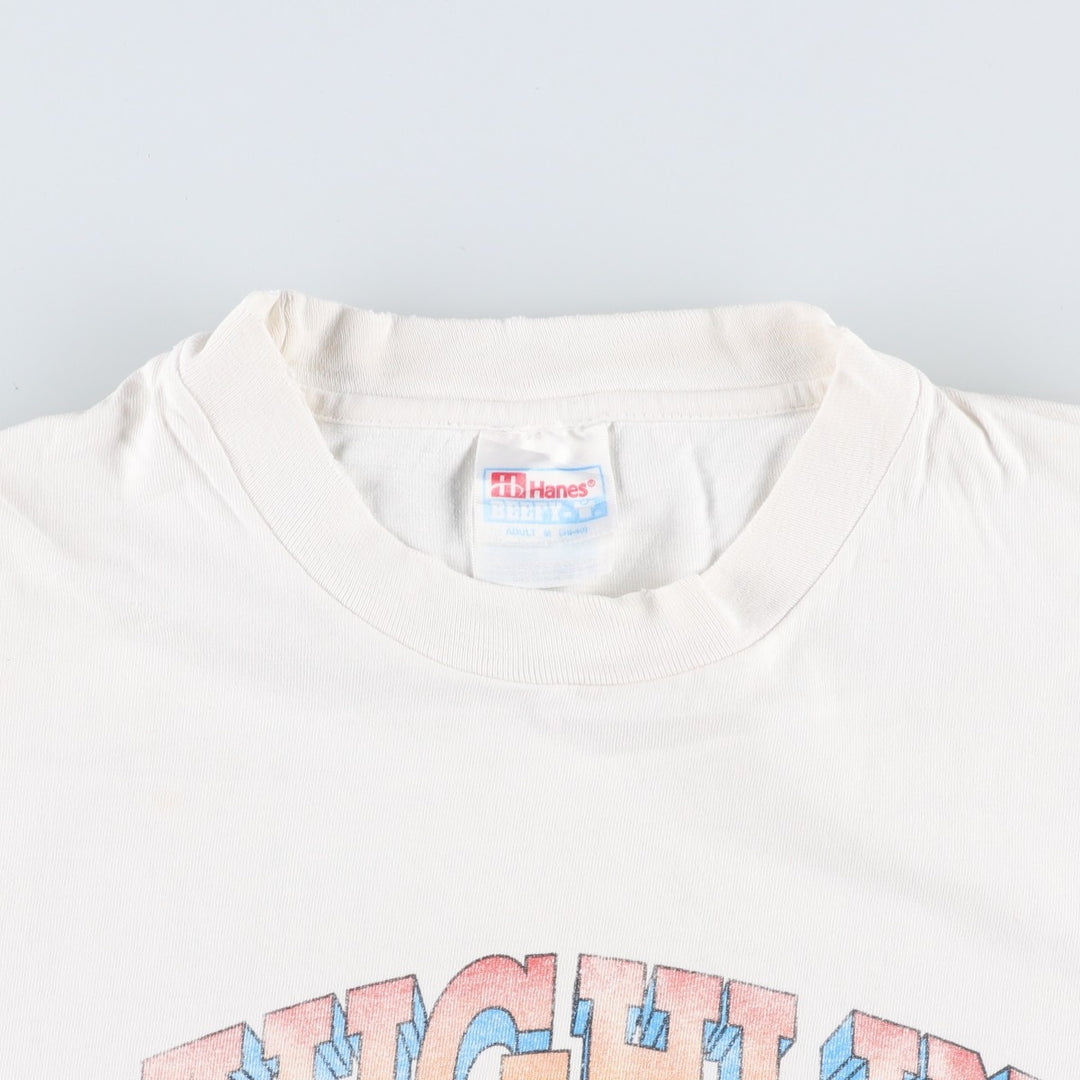 90'S Hanes Skull Pattern Motorcycle T-Shirt, Men's Size M (approx.), Vintage cotton white type Vintage Second Hand