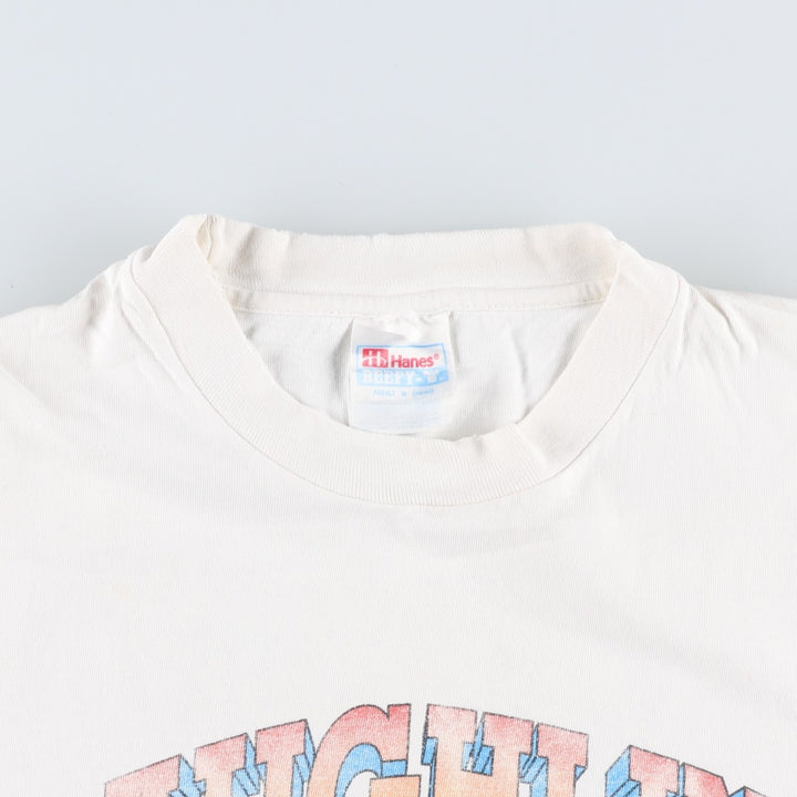 90'S Hanes Skull Pattern Motorcycle T-Shirt, Men's Size M (approx.), Vintage cotton white type Vintage Second Hand