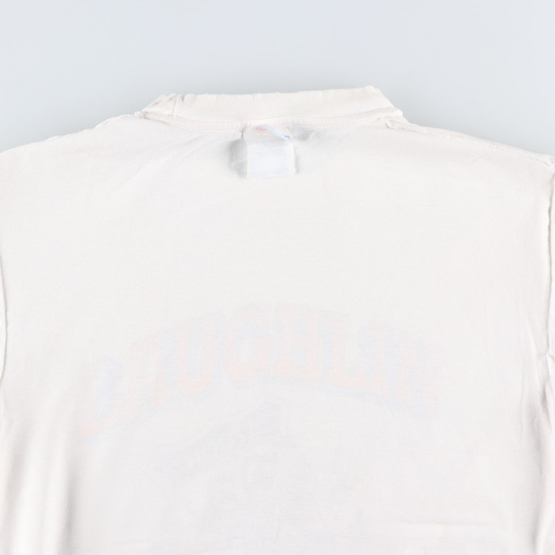 90'S Hanes Skull Pattern Motorcycle T-Shirt, Men's Size M (approx.), Vintage cotton white type Vintage Second Hand