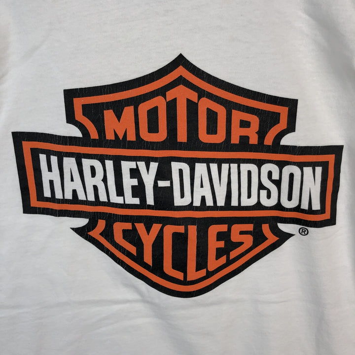 Harley-Davidson Motorcycle T-Shirt, Men's Size L (approx.) unclear white type Vintage Second Hand