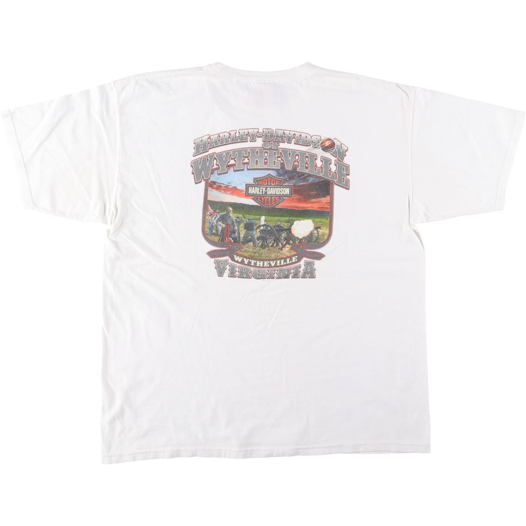 Harley-Davidson Motorcycle Bike T-shirt, Men's XL size cotton white type Vintage Second Hand