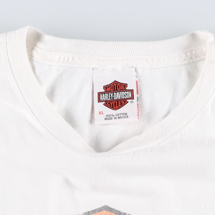 Harley-Davidson Motorcycle Bike T-shirt, Men's XL size cotton white type Vintage Second Hand