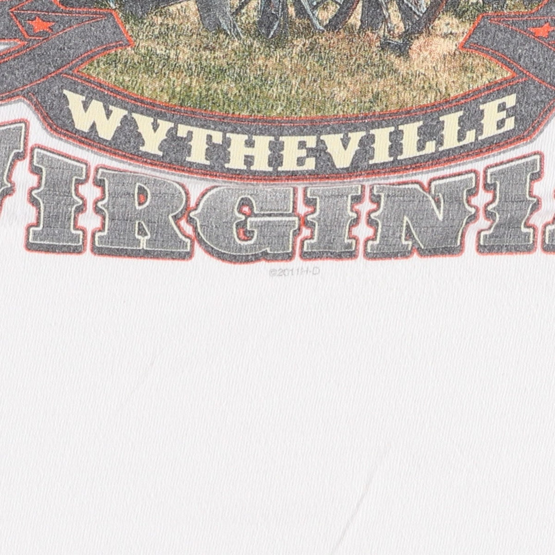 Harley-Davidson Motorcycle Bike T-shirt, Men's XL size cotton white type Vintage Second Hand