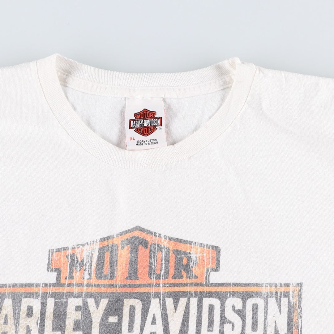Harley-Davidson Motorcycle Bike T-shirt, Men's XL size cotton white type Vintage Second Hand