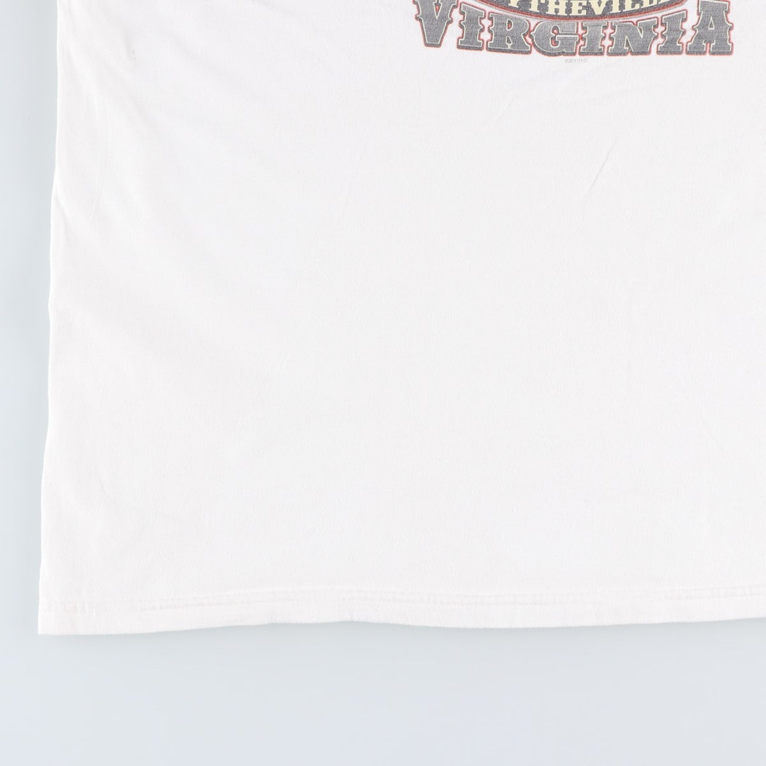 Harley-Davidson Motorcycle Bike T-shirt, Men's XL size cotton white type Vintage Second Hand
