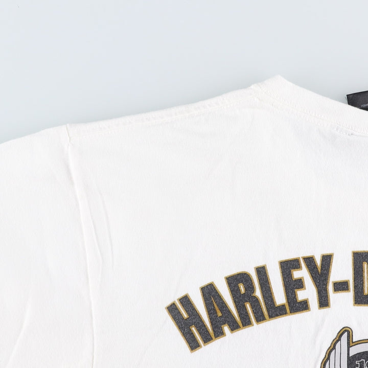 00'S Harley-Davidson Motorcycle Bike T-shirt Made in USA Men's M size cotton white type Vintage Second Hand