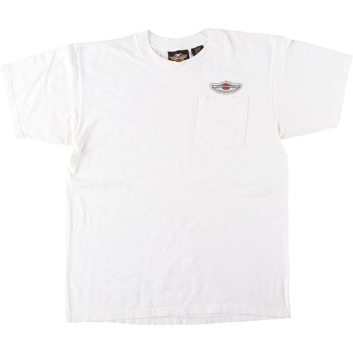 Harley-Davidson Motorcycle Bike T-shirt Made in USA Men's M size cotton white type Vintage Second Hand