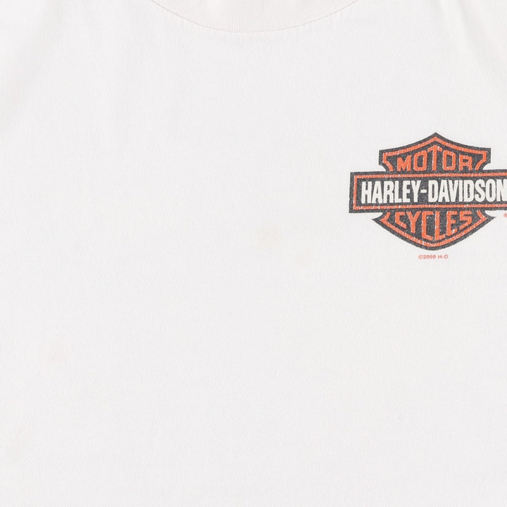 00'S Harley-Davidson Motorcycle Bike T-shirt Men's L size cotton white type Vintage Second Hand