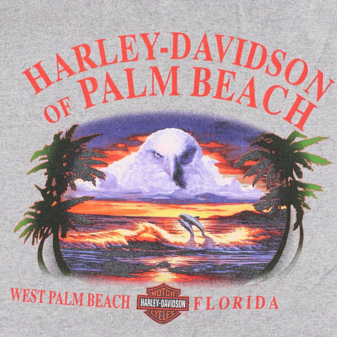 00'S Harley-Davidson Motorcycle Bike T-shirt Made in USA Men's XL cotton gray type Vintage Second Hand