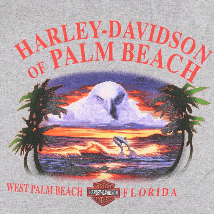 00'S Harley-Davidson Motorcycle Bike T-shirt Made in USA Men's XL cotton gray type Vintage Second Hand