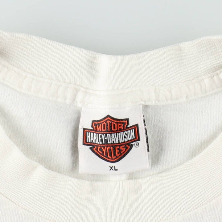 00'S Harley-Davidson Motorcycle Bike T-shirt Men's XL size cotton white type Vintage Second Hand