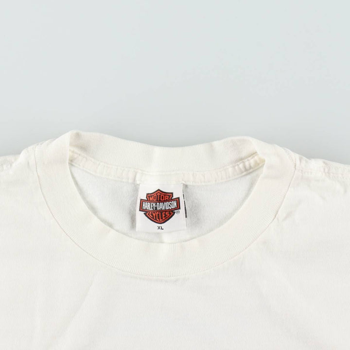 00'S Harley-Davidson Motorcycle Bike T-shirt Men's XL size cotton white type Vintage Second Hand