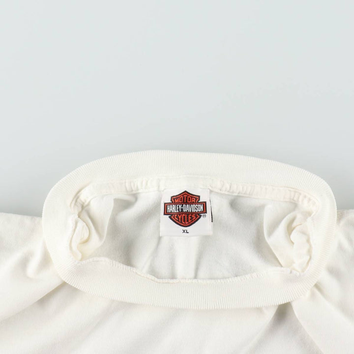 00'S Harley-Davidson Motorcycle Bike T-shirt Men's XL size cotton white type Vintage Second Hand