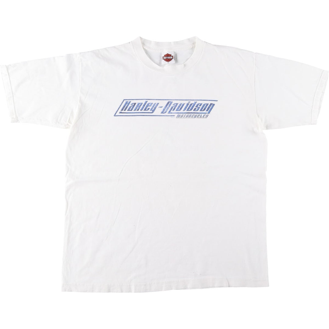 00'S Harley-Davidson Motorcycle Bike T-shirt Men's XL size unclear white type Vintage Second Hand