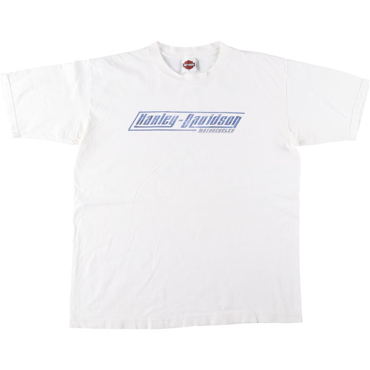 00'S Harley-Davidson Motorcycle Bike T-shirt Men's XL size unclear white type Vintage Second Hand