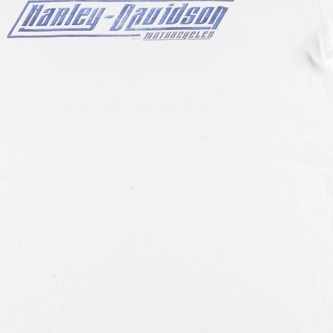 00'S Harley-Davidson Motorcycle Bike T-shirt Men's XL size unclear white type Vintage Second Hand