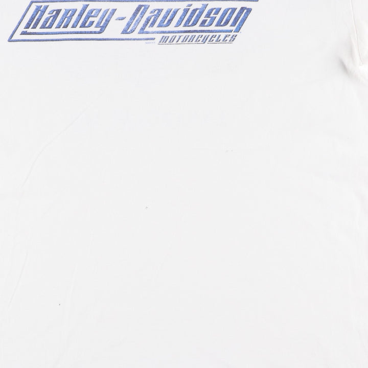 00'S Harley-Davidson Motorcycle Bike T-shirt Men's XL size unclear white type Vintage Second Hand