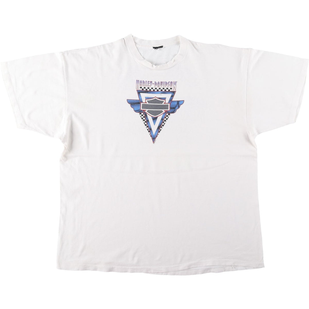 90'S Harley-Davidson Motorcycle Bike T-shirt, Men's XL, Vintage unclear white type Vintage Second Hand