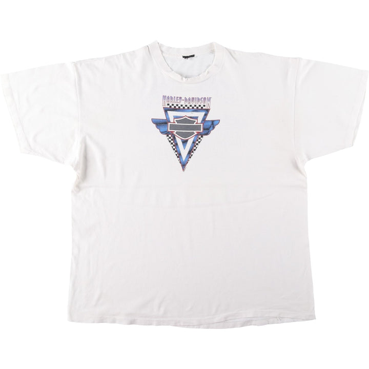 90'S Harley-Davidson Motorcycle Bike T-shirt, Men's XL, Vintage unclear white type Vintage Second Hand