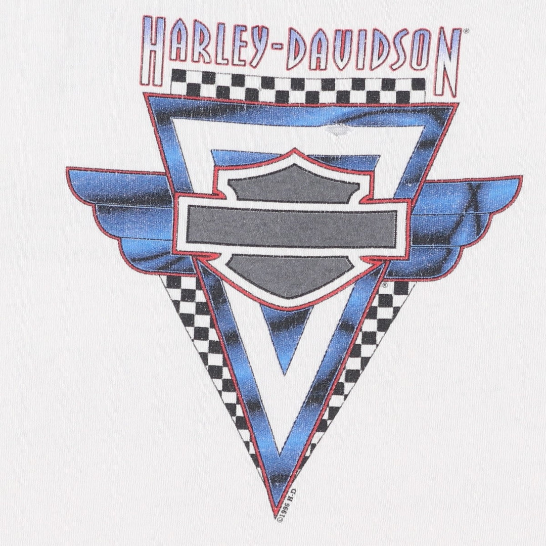 90'S Harley-Davidson Motorcycle Bike T-shirt, Men's XL, Vintage unclear white type Vintage Second Hand