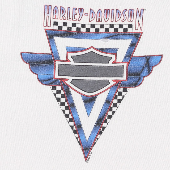 90'S Harley-Davidson Motorcycle Bike T-shirt, Men's XL, Vintage unclear white type Vintage Second Hand