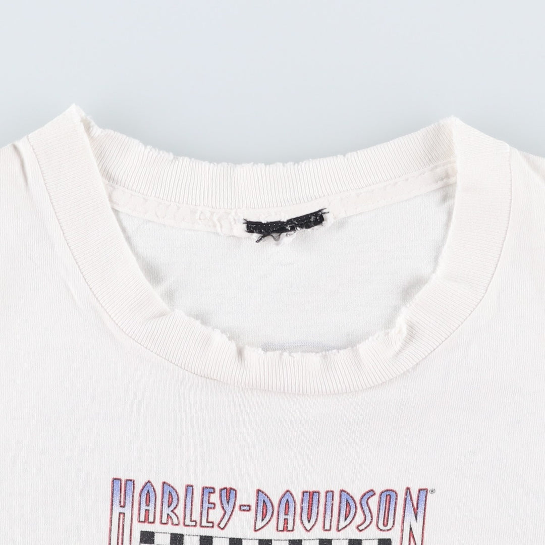 90'S Harley-Davidson Motorcycle Bike T-shirt, Men's XL, Vintage unclear white type Vintage Second Hand