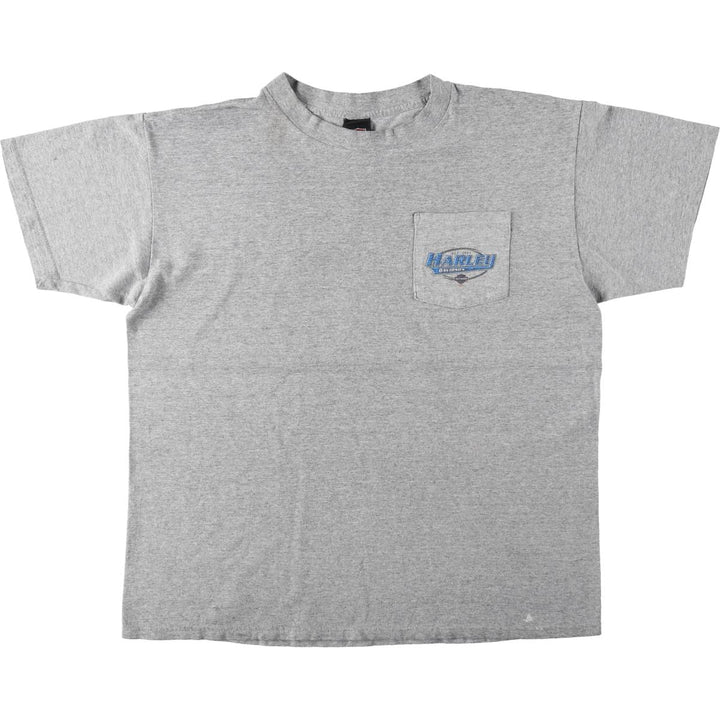 90'S Harley-Davidson Motorcycle Bike T-shirt Made in USA Men's XL Vintage unclear gray type Vintage Second Hand