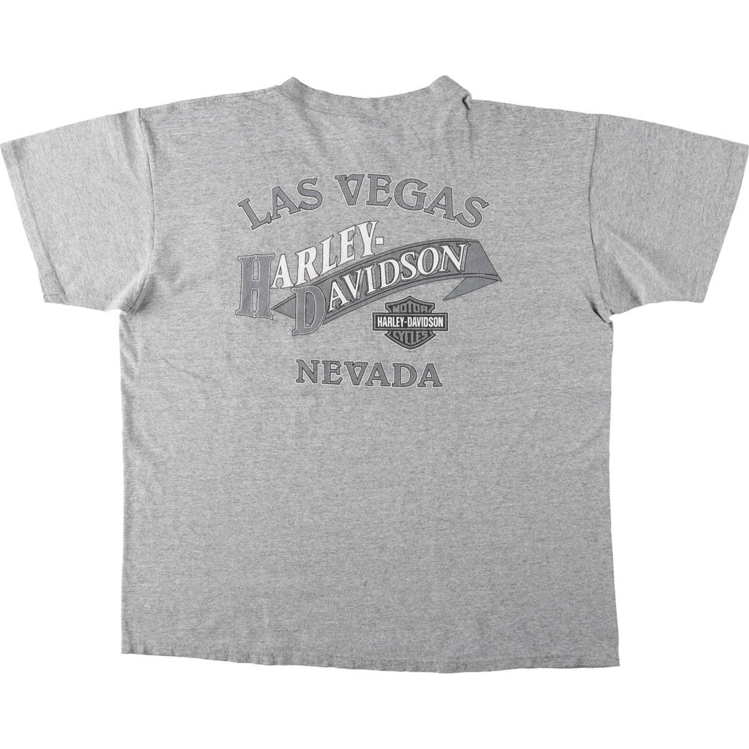90'S Harley-Davidson Motorcycle Bike T-shirt Made in USA Men's XL Vintage unclear gray type Vintage Second Hand